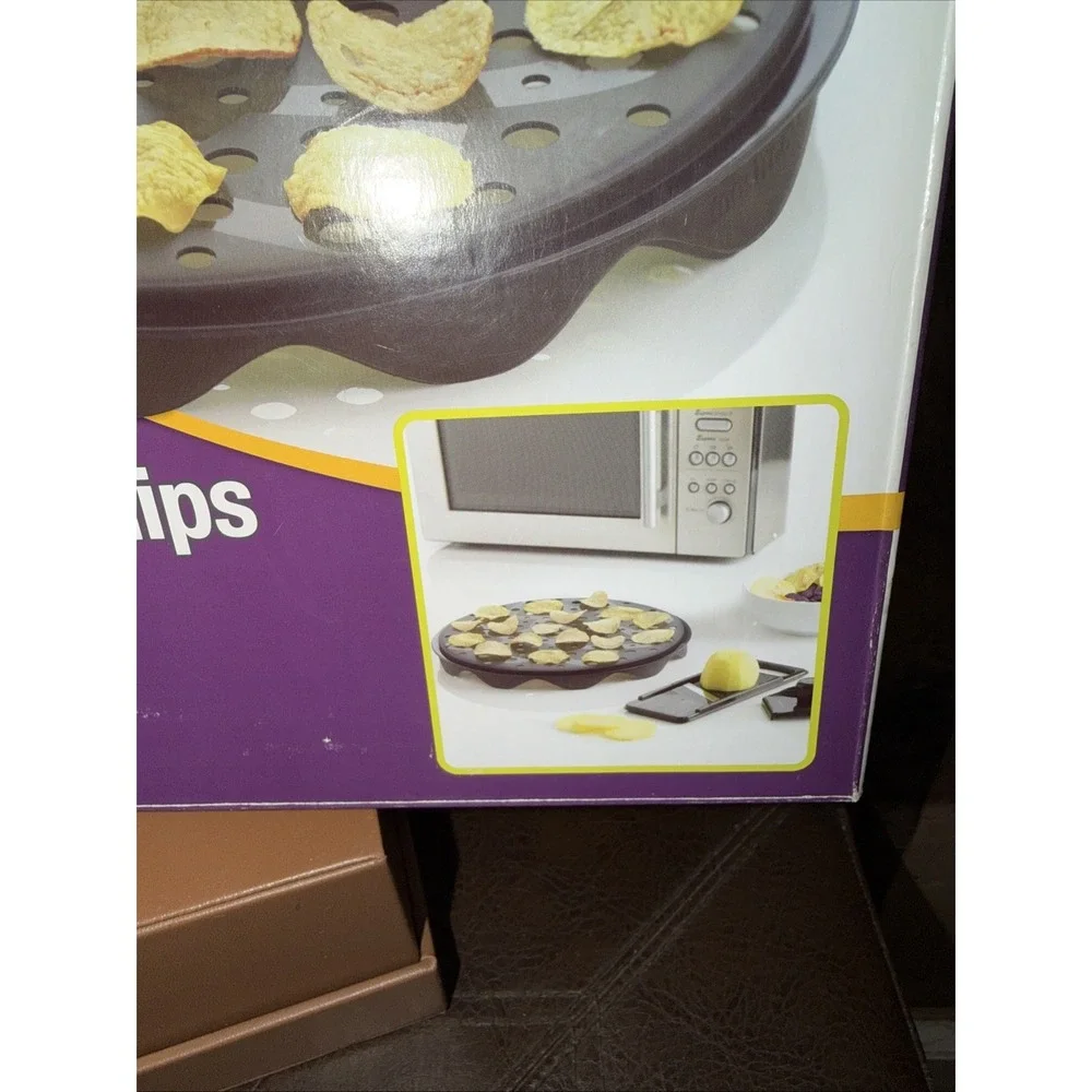 Mastrad TopChips Kit Microwave Potato Fruit Chips Maker & Food Slicer Set NIB